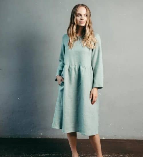 Winter Linen Dress