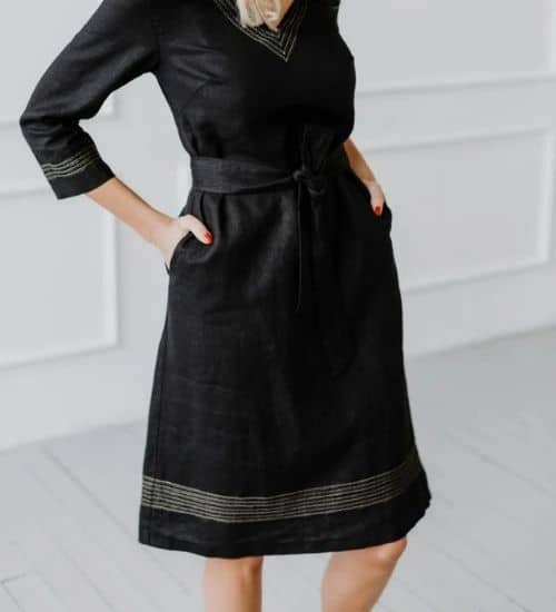 18 Beautiful Winter Linen Dresses - The Green Edition