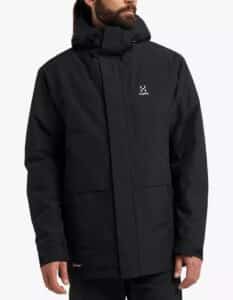 Black sustainable mens coat