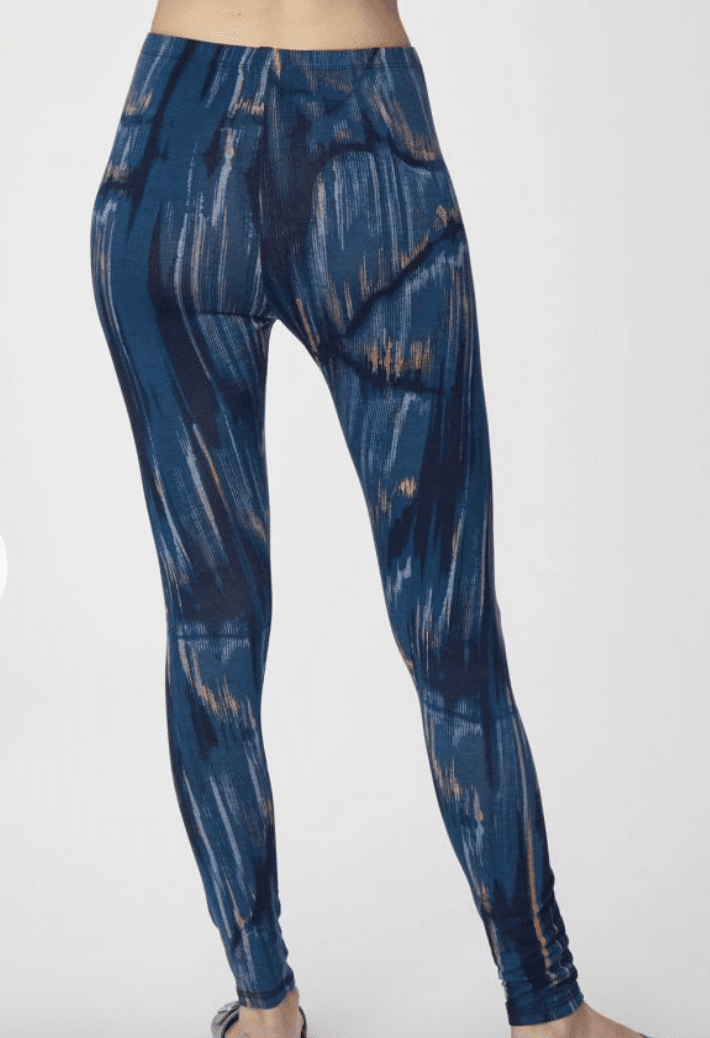 Elle Leggings-Bamboo-Blue-Sustainable Green Living Womans Eco