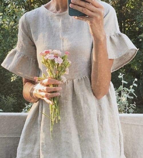 Linen clearance dress design