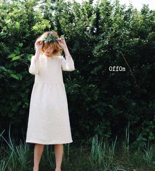 Ivory Linen Dress