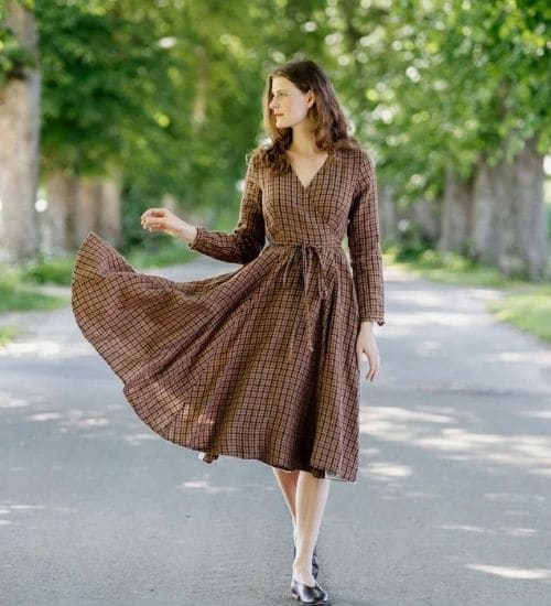 Autumnal Linen Dress